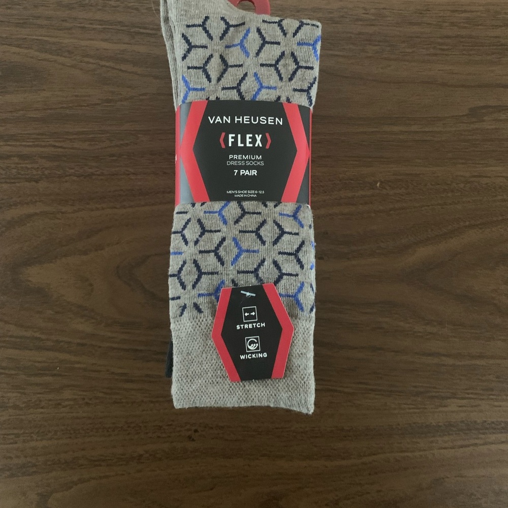 Van Heusen Flex Premium Men's Socks - Tan, Gray, Black & Blue